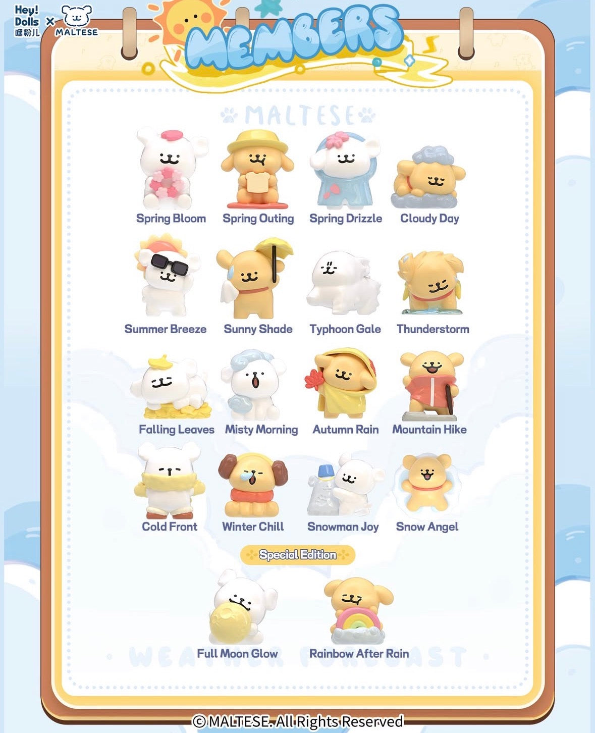Malteese Puppy Weather Forecast Series Blind bag ( 5pcs/bag)