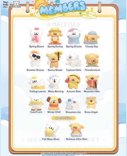 Malteese Puppy Weather Forecast Series Blind bag ( 5pcs/bag)