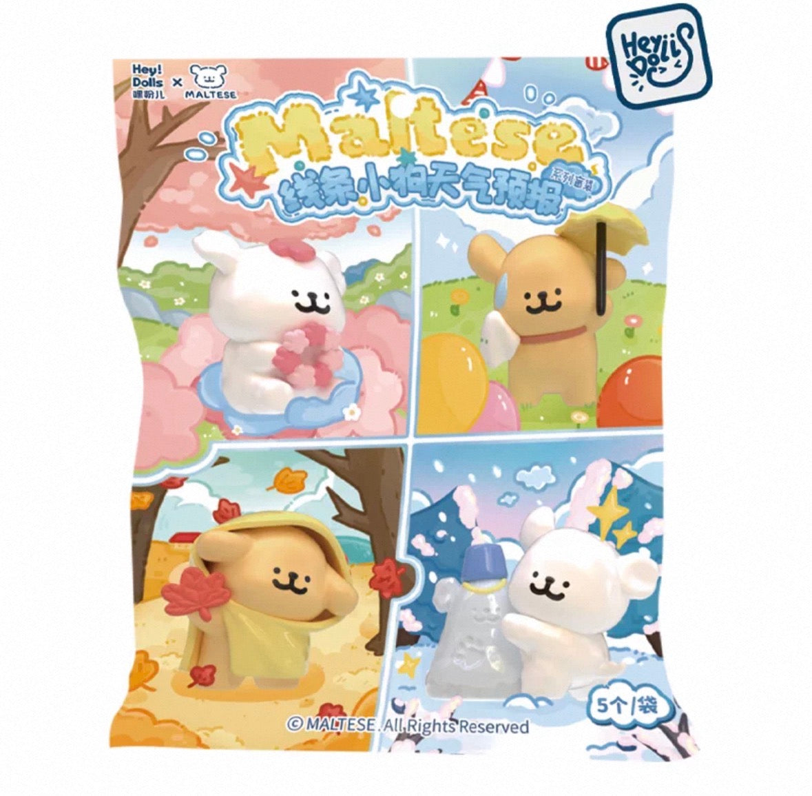 Malteese Puppy Weather Forecast Series Blind bag ( 5pcs/bag)