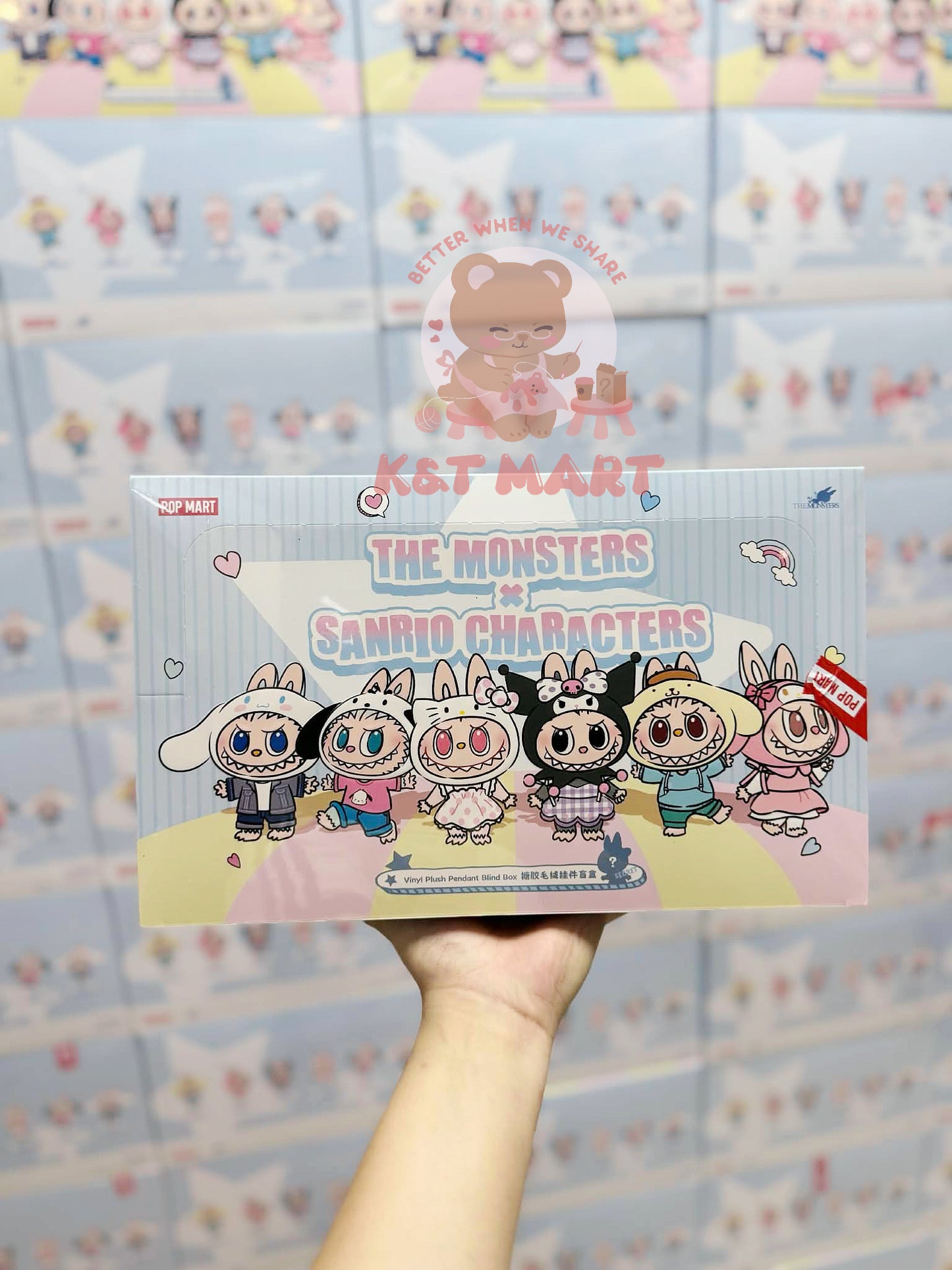 THE M0NSTERS × SANRlO Characters Series-Vinyl Plush Pendant Blind Box