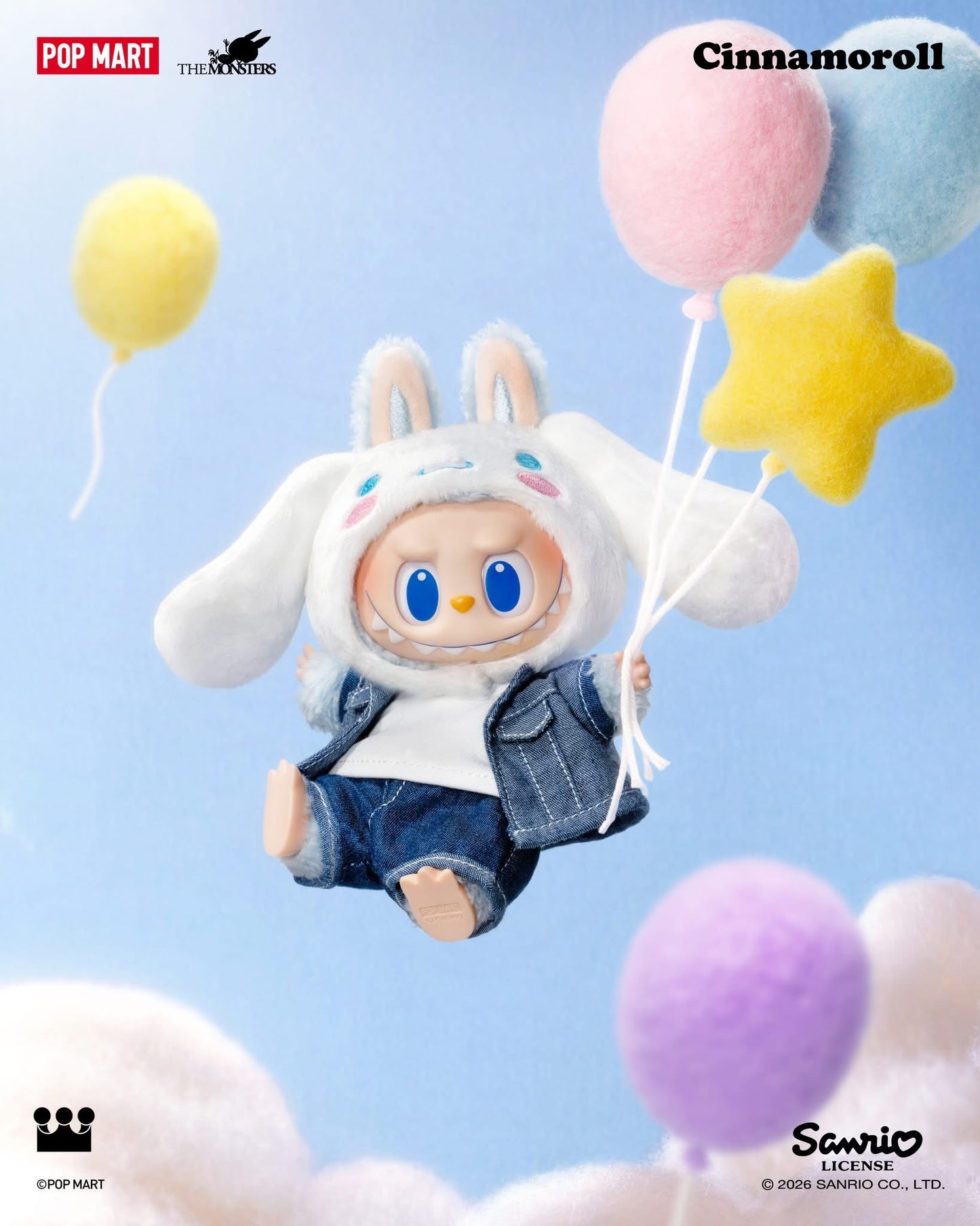 THE M0NSTERS × SANRlO Characters Series-Vinyl Plush Pendant Blind Box