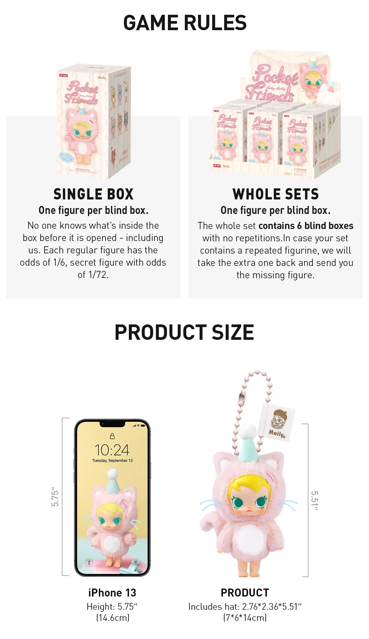 BABY MOLLY POCKET FRIENDS SERIES - Vinyl Plush Pendant by POP MART