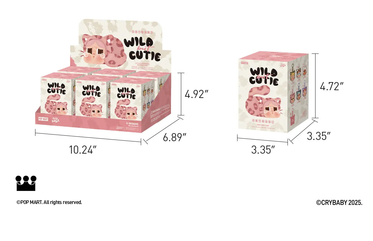 CRYBABY WILD BUT CUTIES SERIES - Vinyl Plush Pendant Blind Box by POPMART