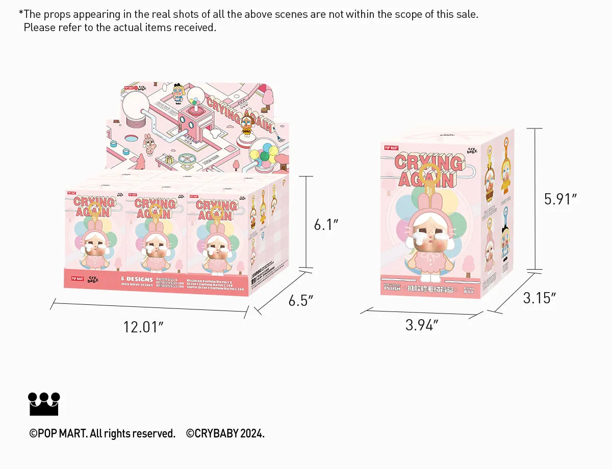 CRYBABY CRYING AGAIN SERIES - Vinyl Face Plush Blind Box