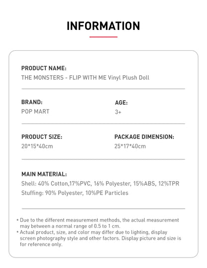 THE M0NSTERS - Flip with Me Vinyl Plush Doll