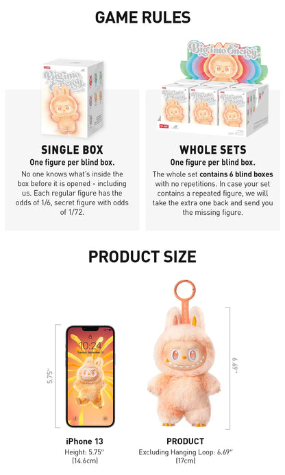 THE M0NSTERS Big into Energy Series-Vinyl Plush Pendant Blind Box