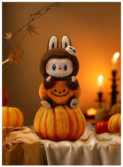 Happy Halloween Sitting Labubu Plush Keychain