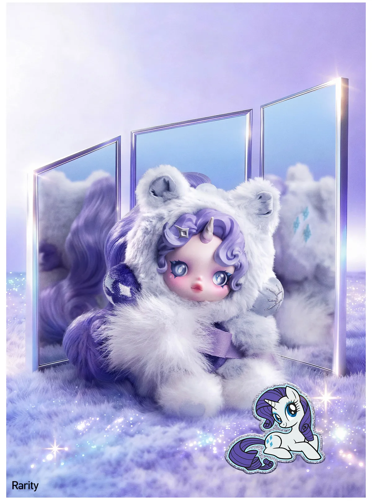 SKULLPANDA × My Little Pony Series Plush Doll Pendant